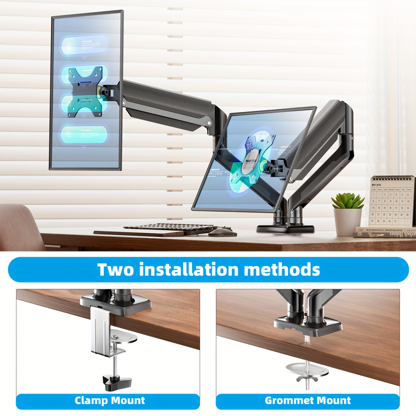 Dual Monitor Arm - Designmycraft