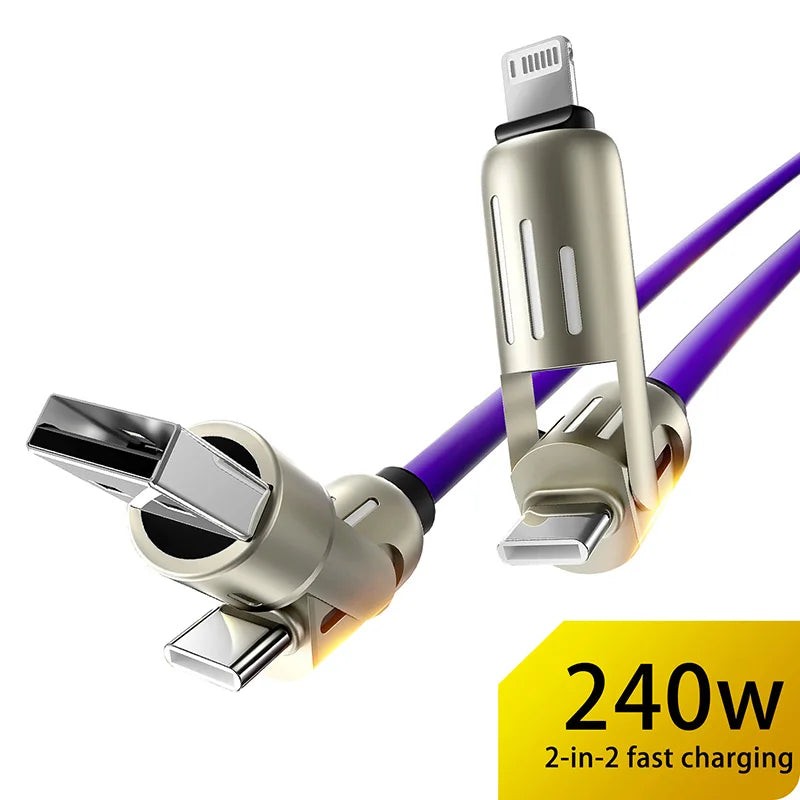 240W 4-in-1 USB C Cable - Designmycraft