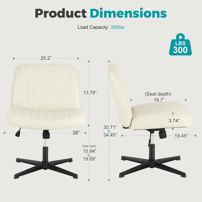 Armless Desk Chair No Wheels - Designmycraft