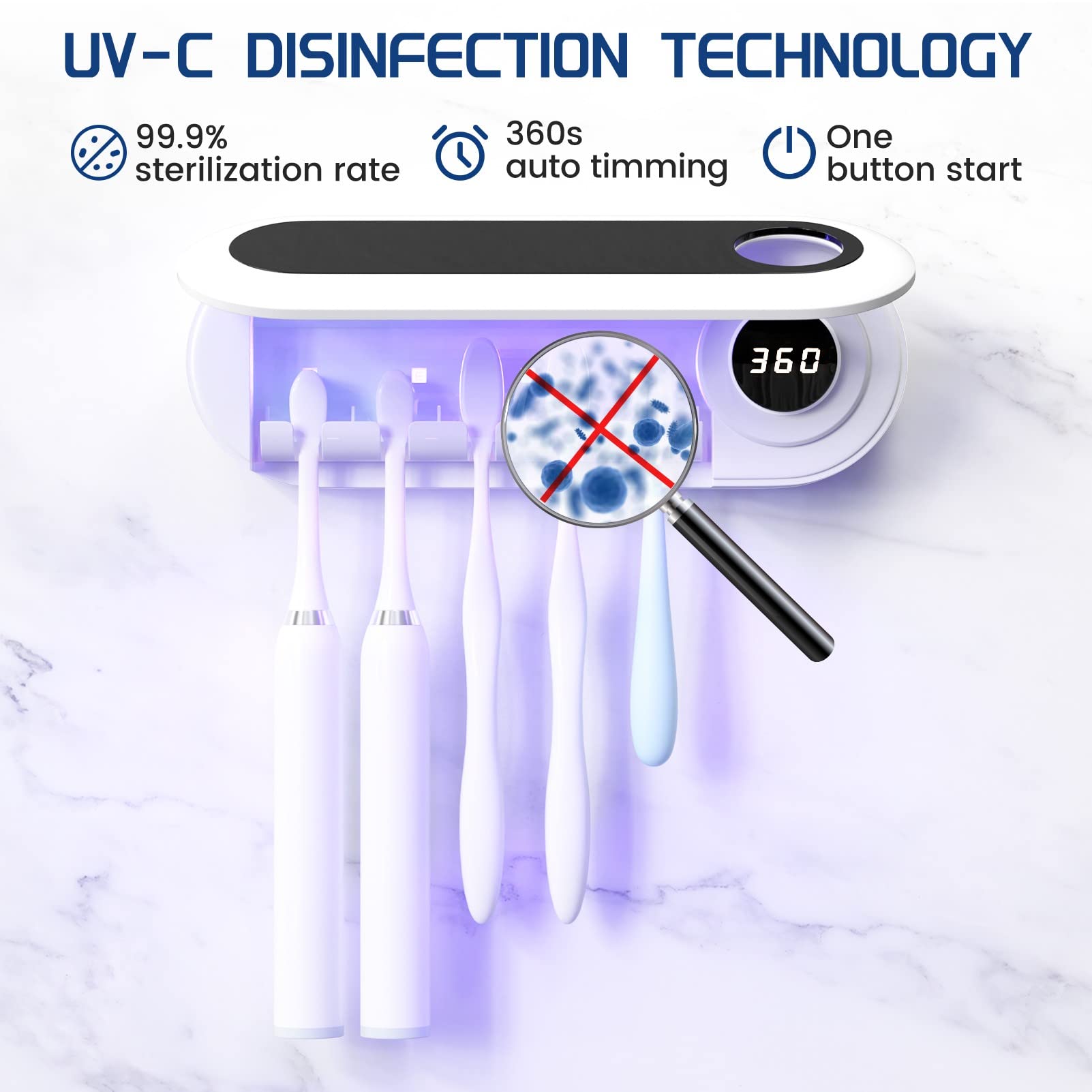 Toothbrush sterilizer wall-mounted