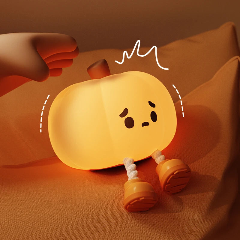 Night Light Cute Pumpkin Silicone Lamp